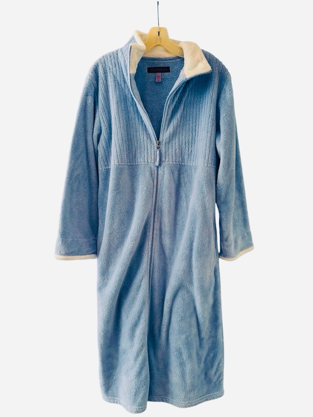 NWT Stan Herman for QVC Vintage Full Zip Periwinkle Robe/House Coat Size Small